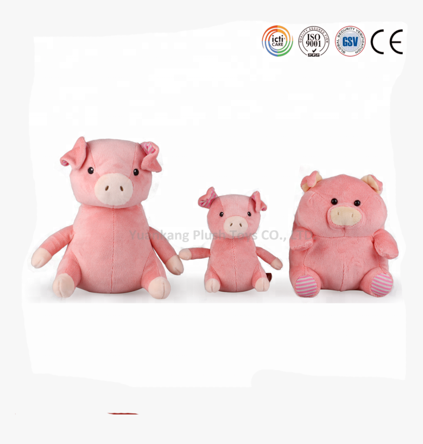 Funny Plush Valentine Gift Pink Pig - Stuffed Toy, HD Png Download, Free Download