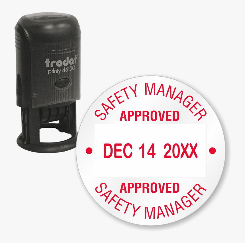 Safety Manager Approved Date Qc Self Inking Stamp - Qc Stamp, HD Png Download, Free Download