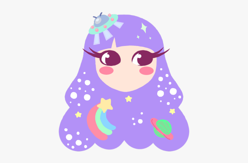 Clip Art Pastel Goth Smol Space - Space Girl, HD Png Download, Free Download