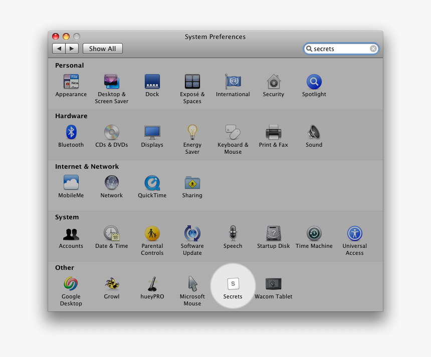 Secrets - Mac Os X, HD Png Download, Free Download