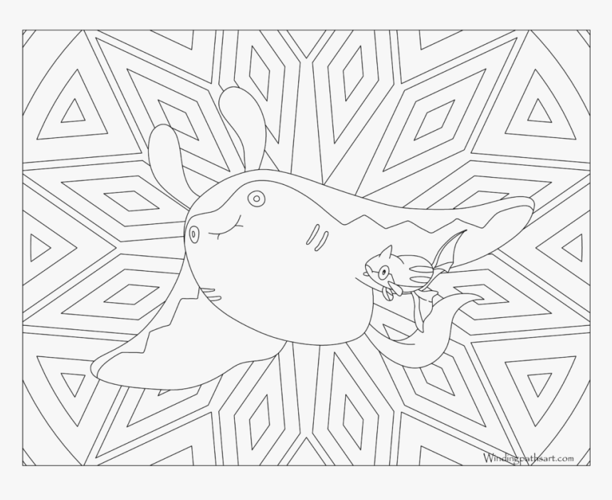 mantine coloring page high quality pokemon