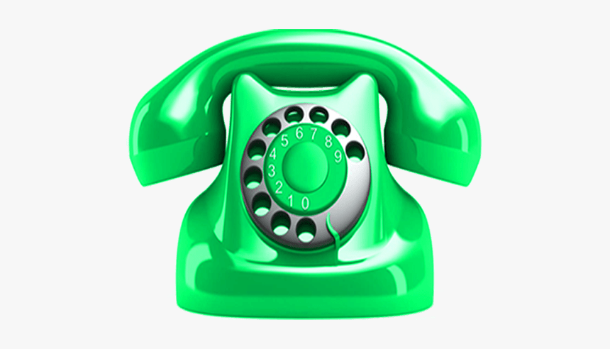 Green Telephone No Background Image - Transparent Background Telephone Clipart, HD Png Download, Free Download