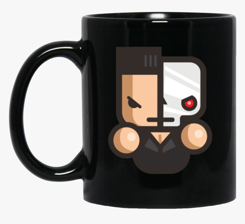 Terminator Half Face Black Mug - Mug, HD Png Download, Free Download