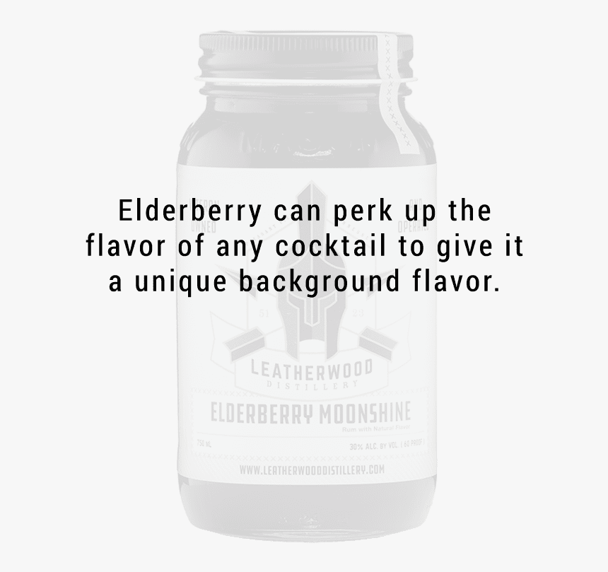 Leatherwood Distillery Elderberry Moonshine 750ml - Glass Bottle, HD Png Download, Free Download