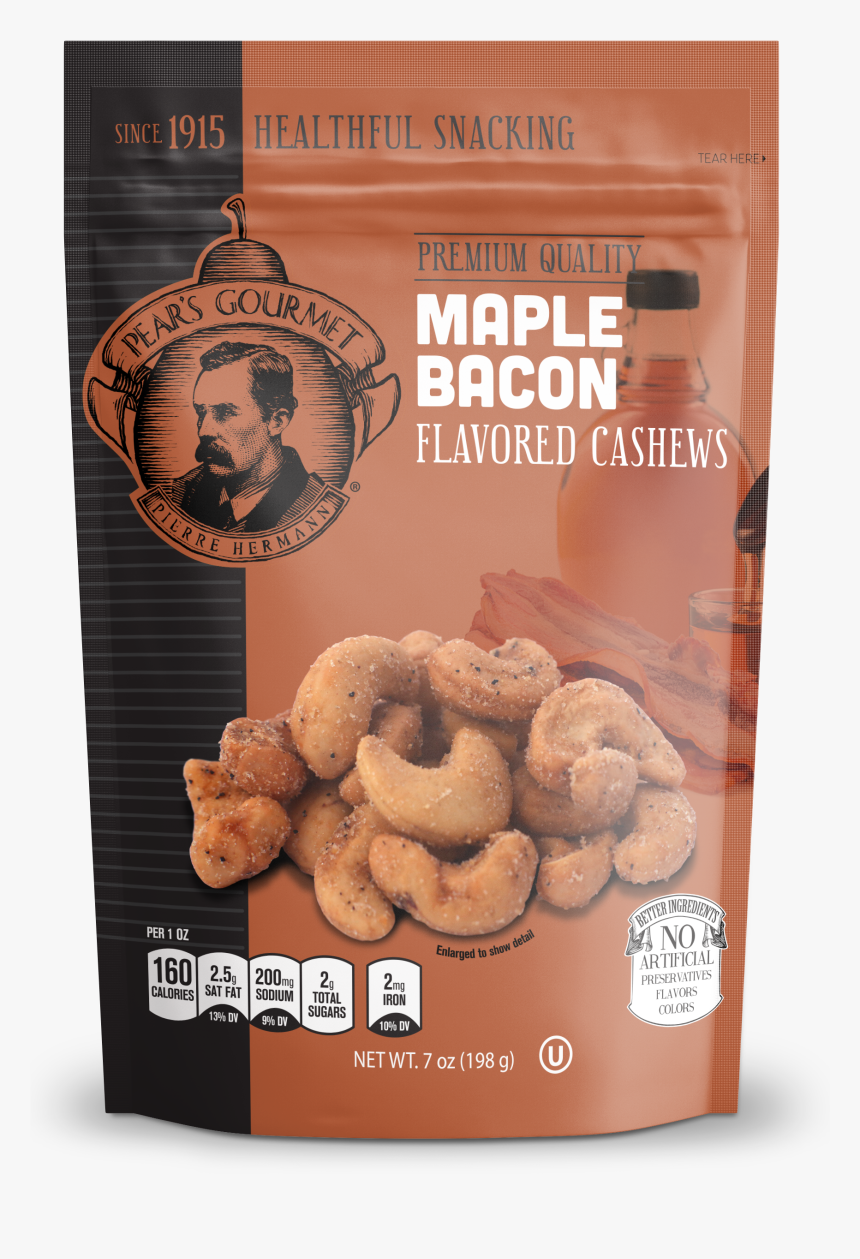 Maple Bacon Flavored Cashews - Pear's Gourmet Premium Quality Bits, HD Png Download, Free Download