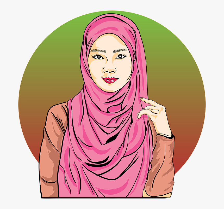 Hijab Muslim Women Design Berhijab Gambar Kartun Muslimah Hd Png