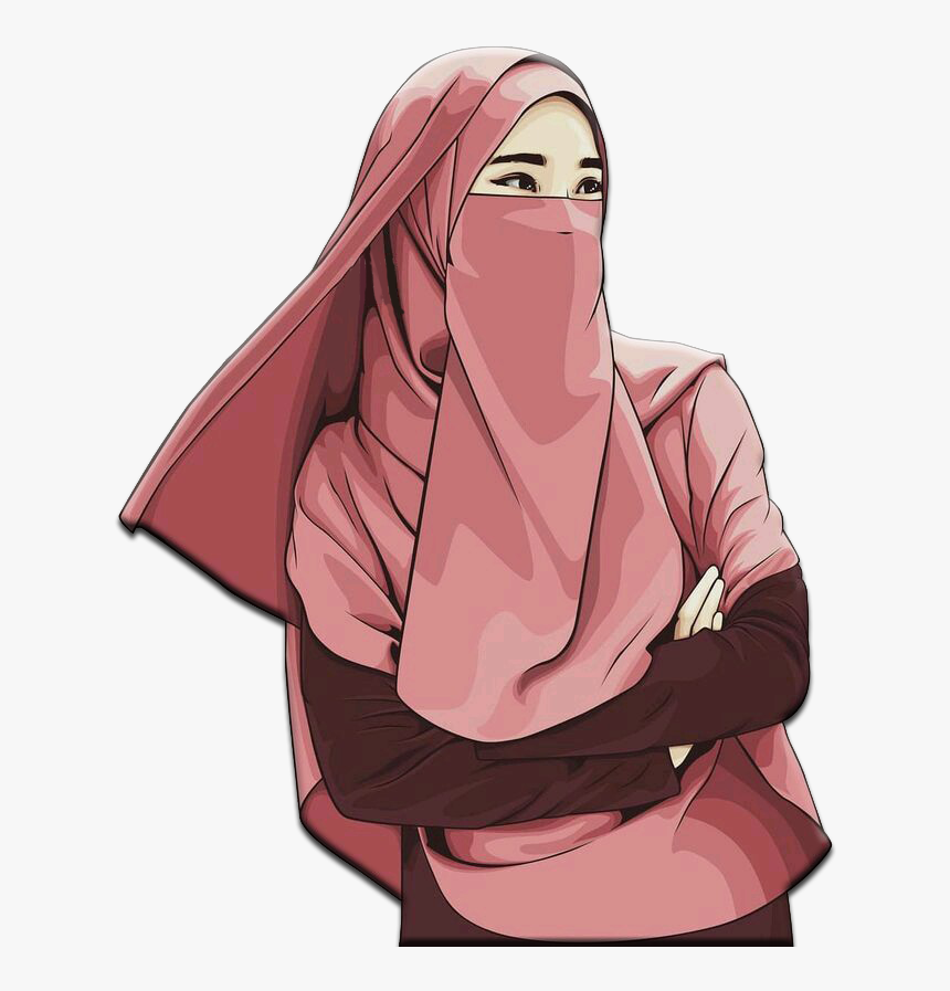 Niqab Girl Drawing, HD Png Download, Free Download