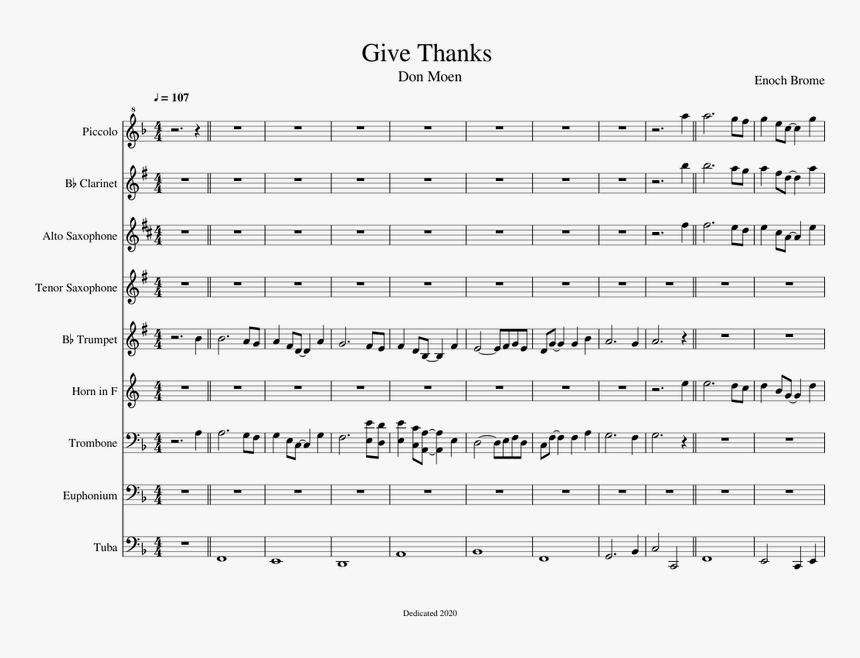 Transparent Give Thanks Png - Bodak Yellow Piano Notes, Png Download, Free Download