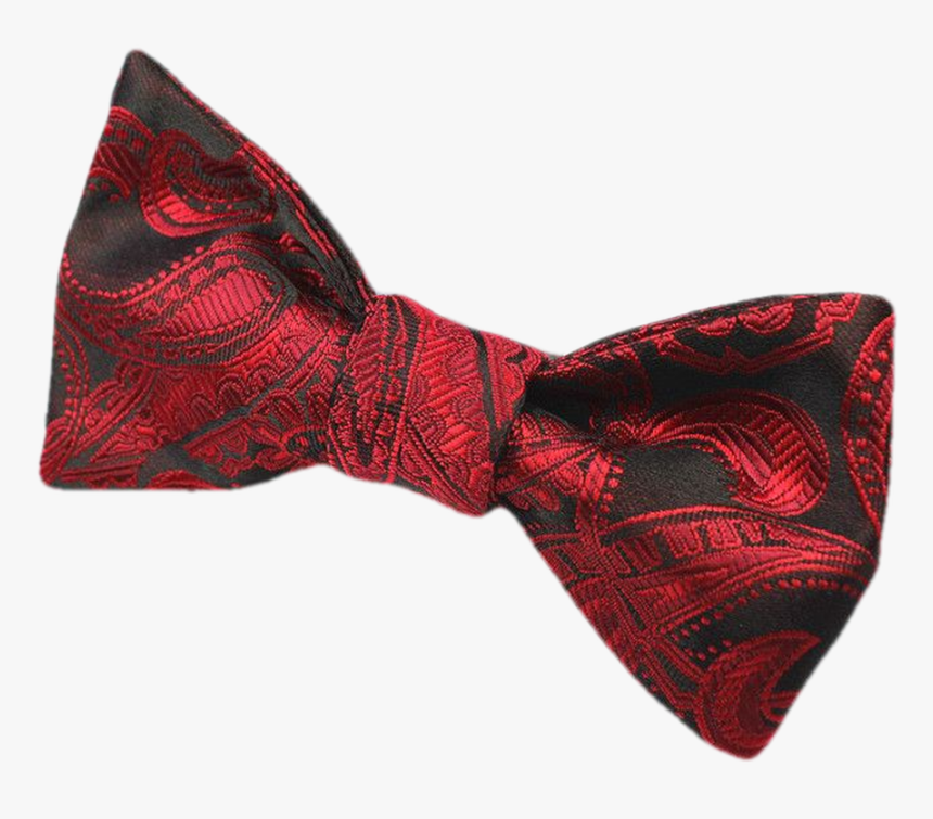 Red And Black Paisley Self Tie - Paisley, HD Png Download, Free Download