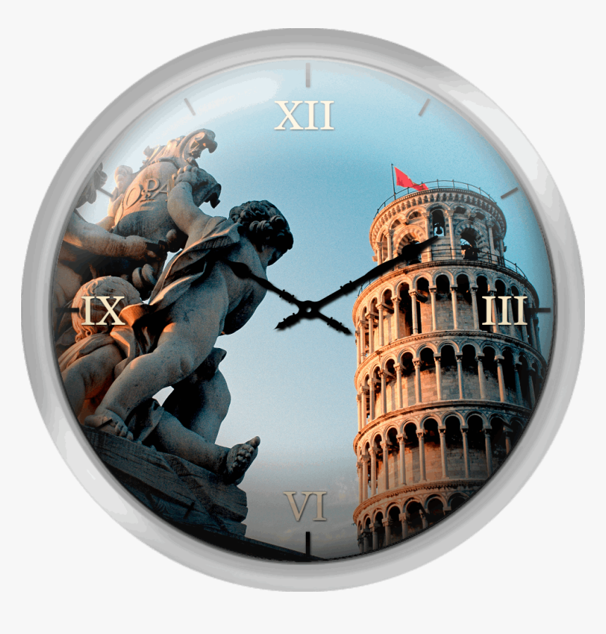 Pisa Leaning Tower Tuscany Italy - Wall Clock, HD Png Download, Free Download