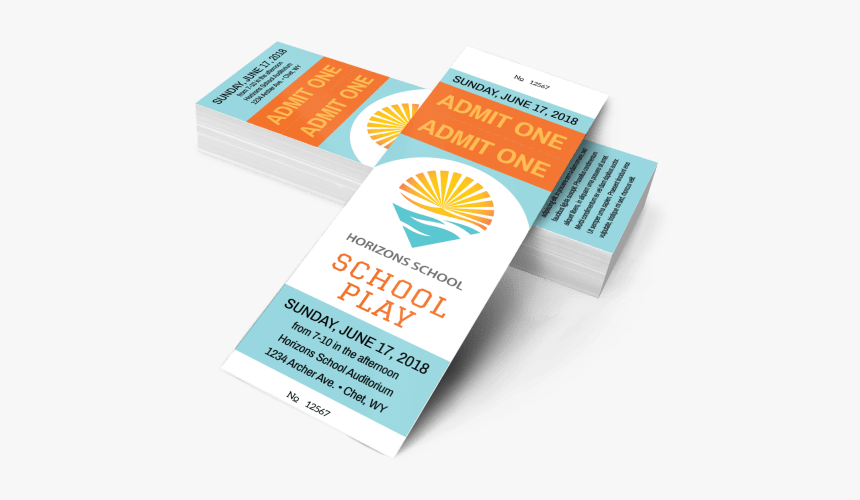 School Play Ticket Template Preview - School Play Tickets, HD Png Download, Free Download