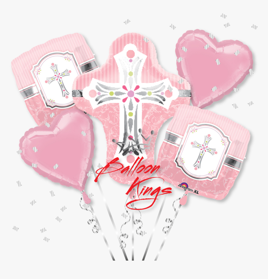 Sweet Baby Christening Pink Cross Bouquet, HD Png Download, Free Download