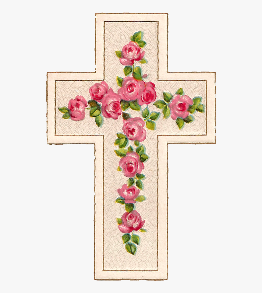 Transparent Free Easter Clipart - Pink Flower Cross Clipart, HD Png Download, Free Download