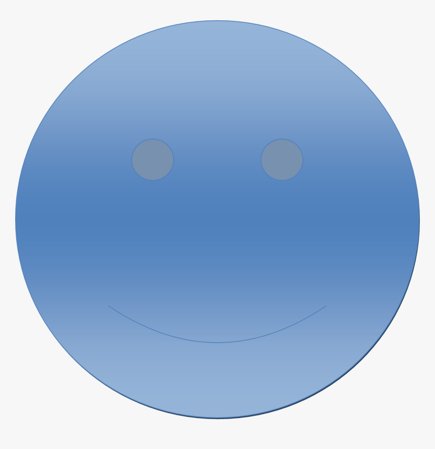 Blue Gradient Smiley Face - Circle, HD Png Download, Free Download