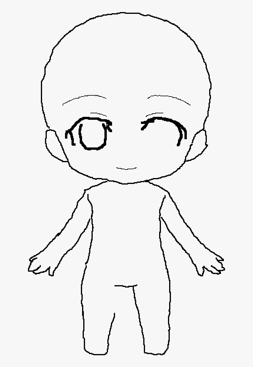 Transparent Chibi Girl Png - Line Art, Png Download, Free Download