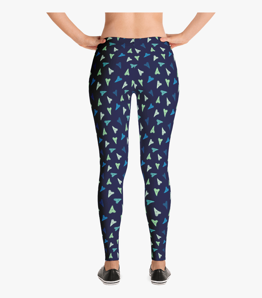 Shark Teeth / Hearts Womens Leggings - Leggings, HD Png Download, Free Download