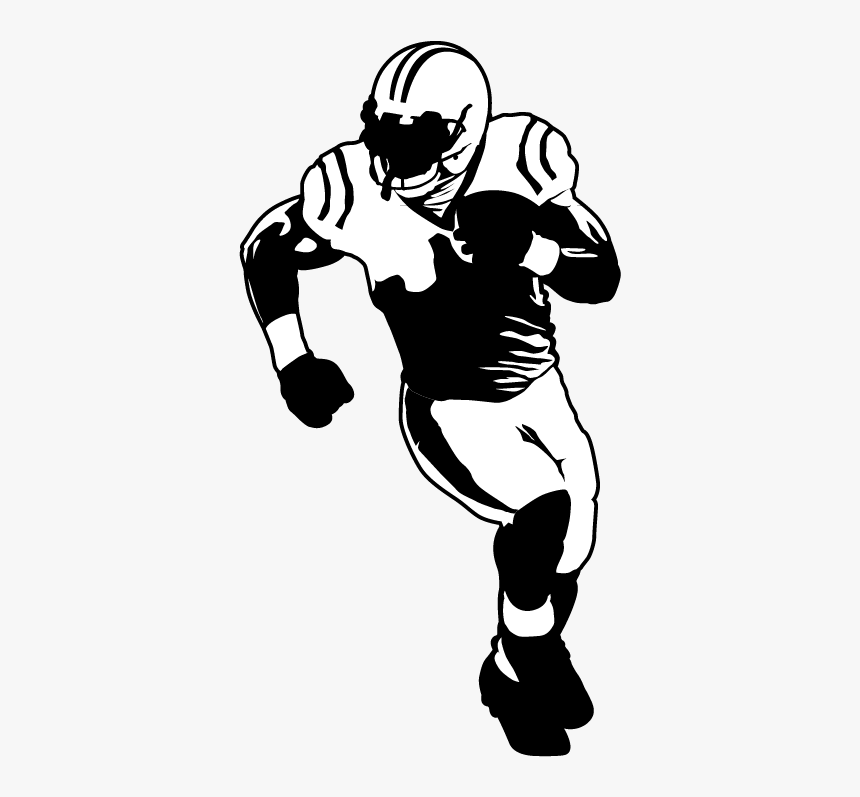American Football Football Player Drawing - American Football Player Silhouette Png, Transparent Png, Free Download