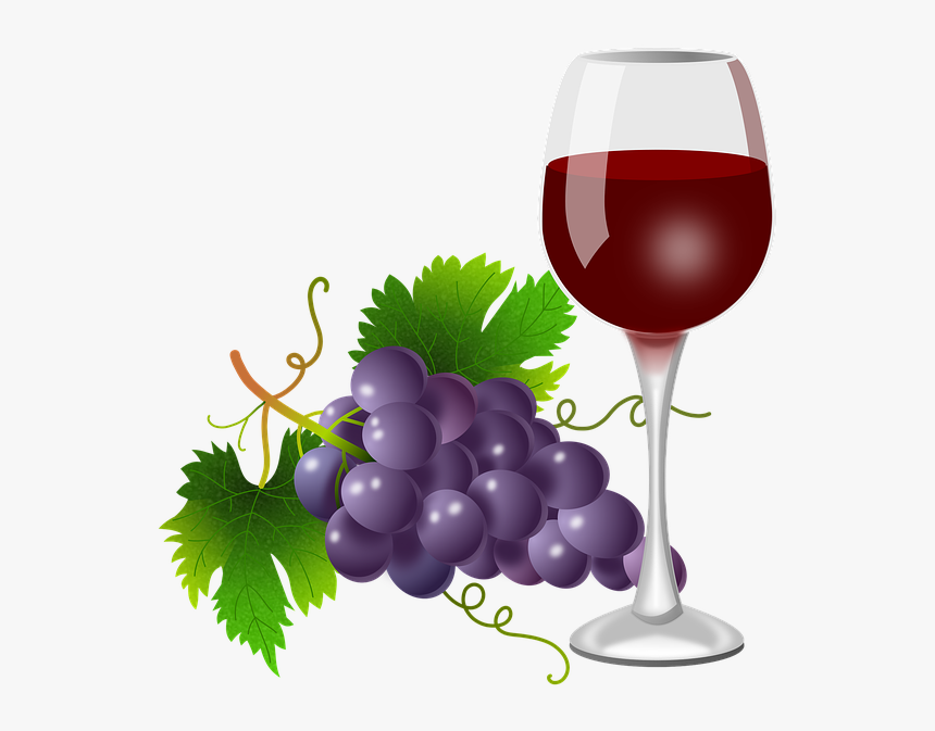 Clip Art Grapes And Wine, HD Png Download, Free Download