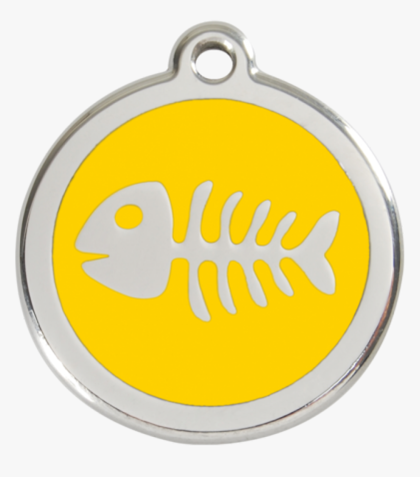 Yellow Fish Skeleton Pet Tag - Pet Tag, HD Png Download, Free Download