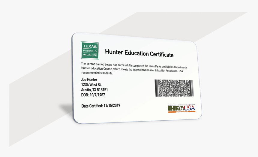 Huntingsmart Texas Hunter Safety Education Course - Texas Parks And Wildlife Department, HD Png Download, Free Download