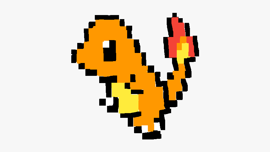 Charmander Pixel Art, HD Png Download, Free Download