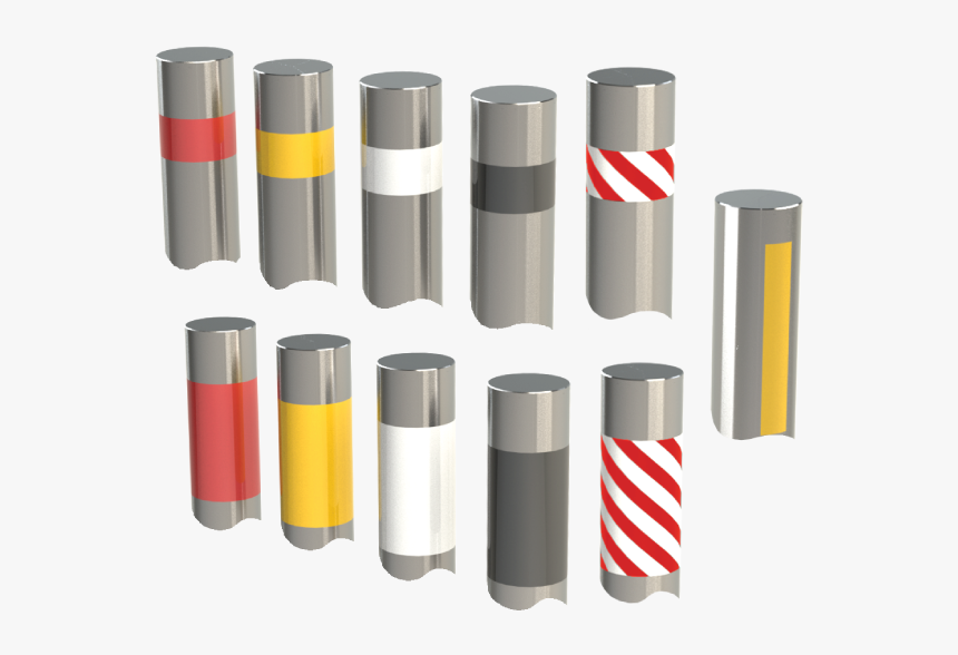 Reflective Tape - Steel Bollards With Reflective Tape, HD Png Download, Free Download