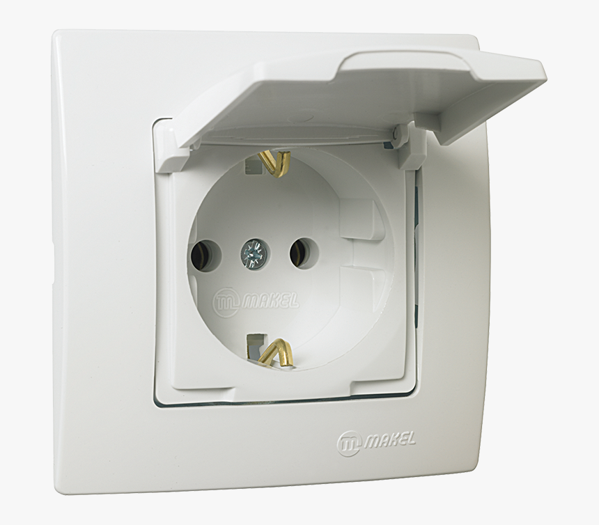 Schuko Socket Outlet With Lid - Priza Simpla Cu Capac Time, HD Png Download, Free Download