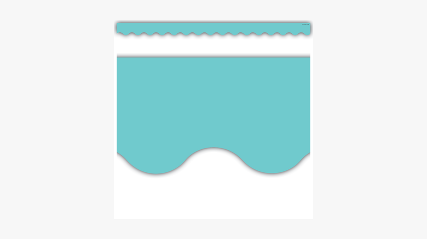 Light Turquoise Scalloped Border Trim - Graphic Design, HD Png Download, Free Download