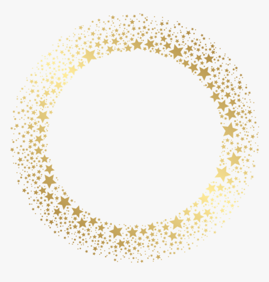 Sparkle Circle Png - Gold Circle Of Stars, Transparent Png, Free Download