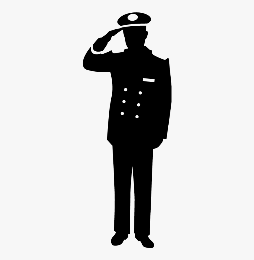 Police Officer Photography Salute - Police Officer Silhouette Png, Transparent Png, Free Download