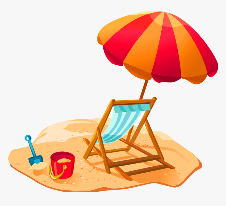 Clip Art Beach Cartoon Images - Two Beach Chairs Clip Art, HD Png Download, Free Download