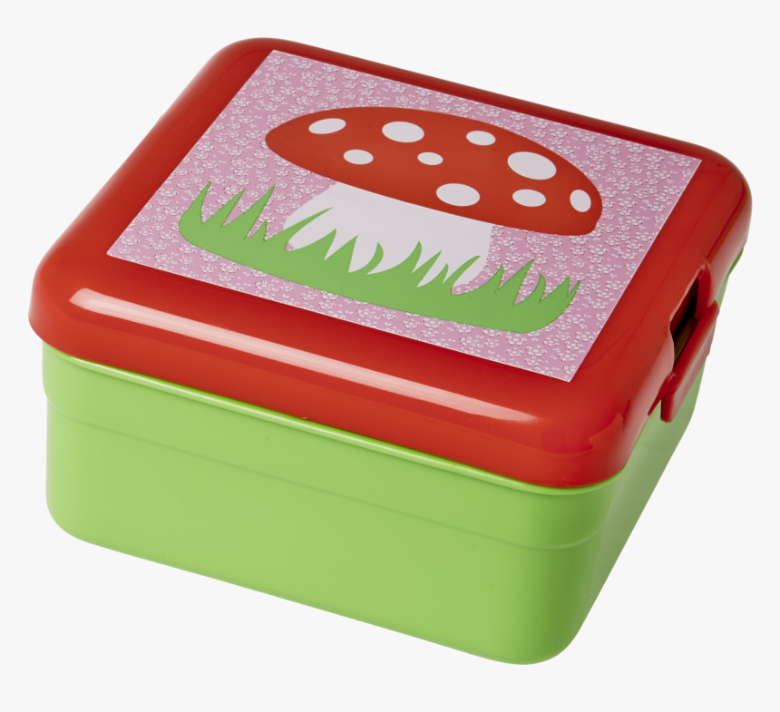 Kids Small Lunch Box With Toadstools And Pink Flowers - Box, HD Png Download, Free Download