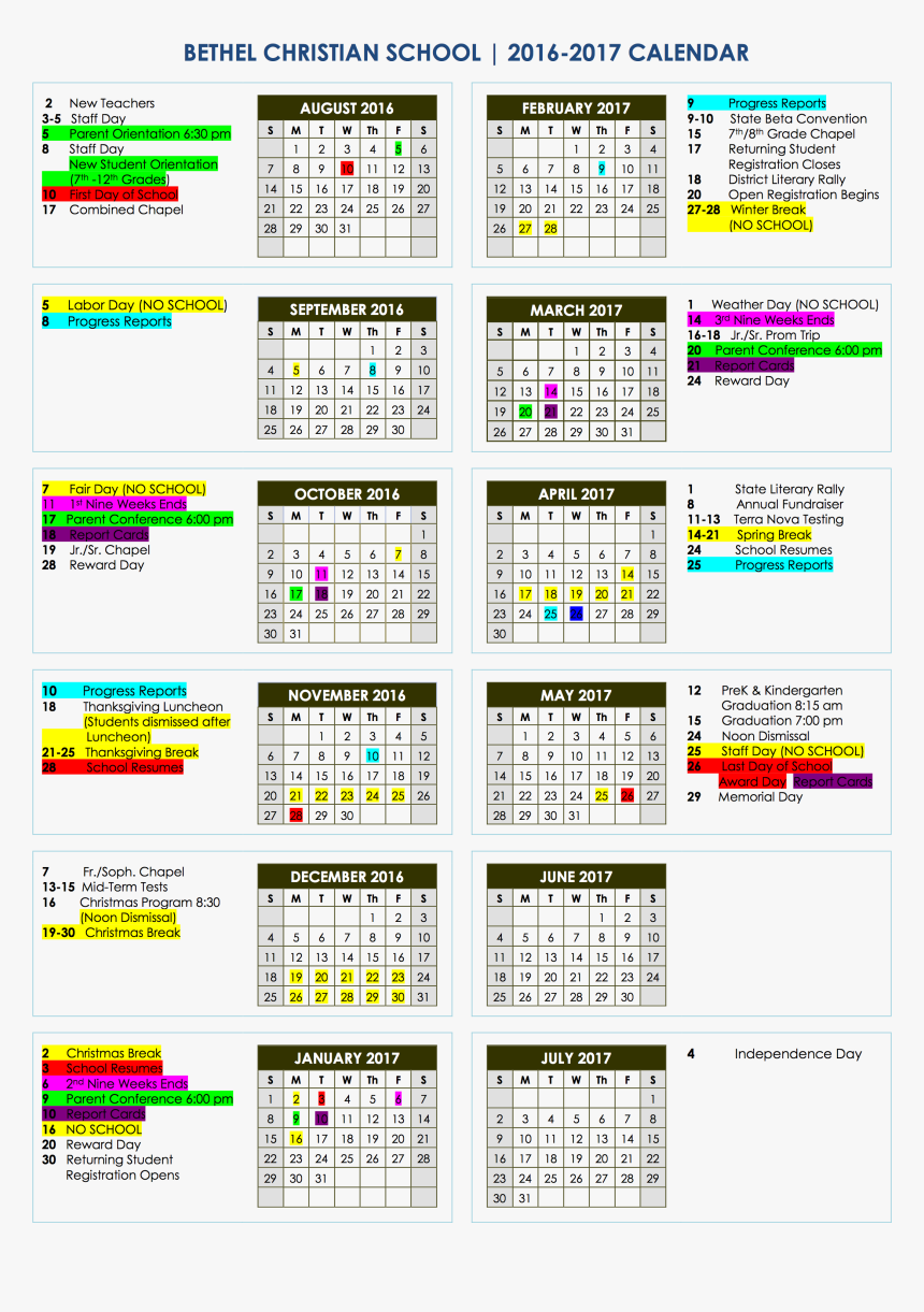 2019 2020 School Calendar, HD Png Download, Free Download