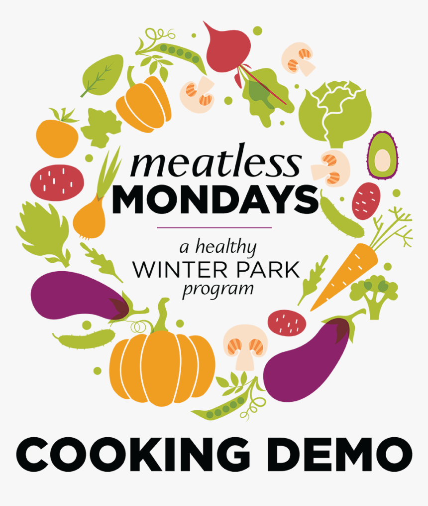 Meatless Monday Cooking Demo Logo With Various Fruits - Meatless Monday, HD Png Download, Free Download