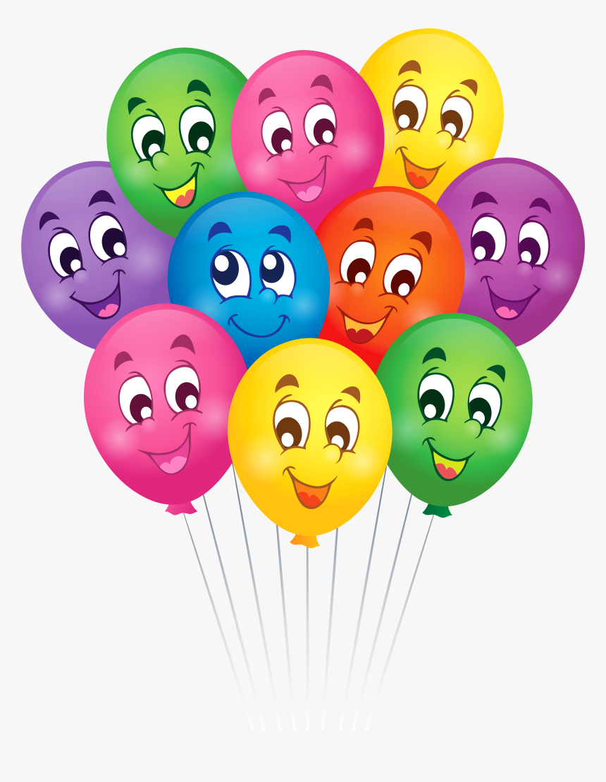 Balloons With Faces Cartoon Png Clipart Picture - Cartoon Images Of Balloons, Transparent Png, Free Download