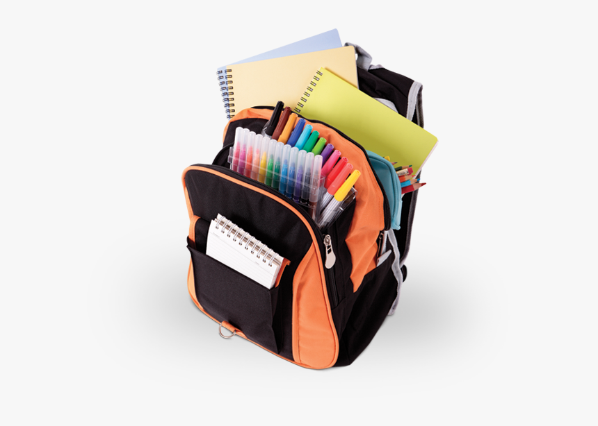 School Bag Download Png Image - School Bag With Homework, Transparent Png, Free Download