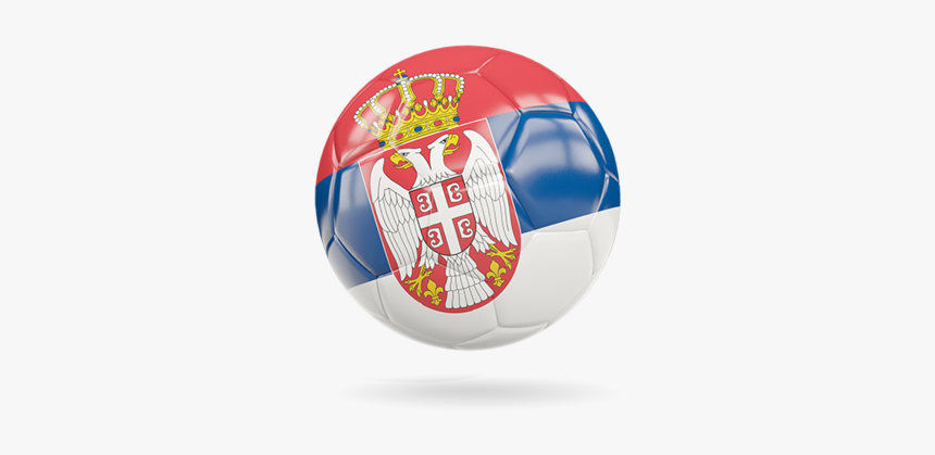 Glossy Soccer Ball - Flag Of Serbia On Soccer Ball, HD Png Download, Free Download