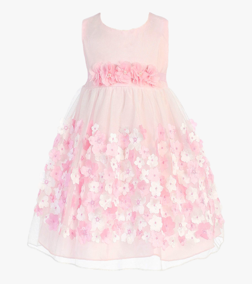 Vestido Milon Floral Rosa, HD Png Download - kindpng