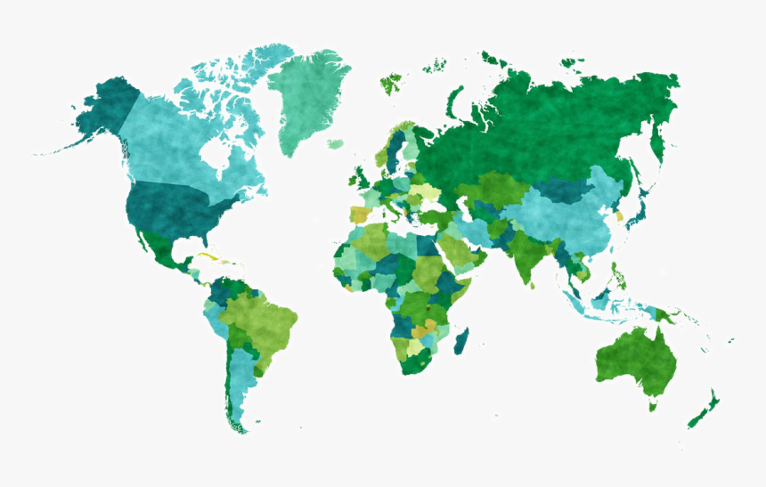 World Map Globe Beautiful 1100 743 Transprent Png Free - Blue And White Map, Transparent Png, Free Download