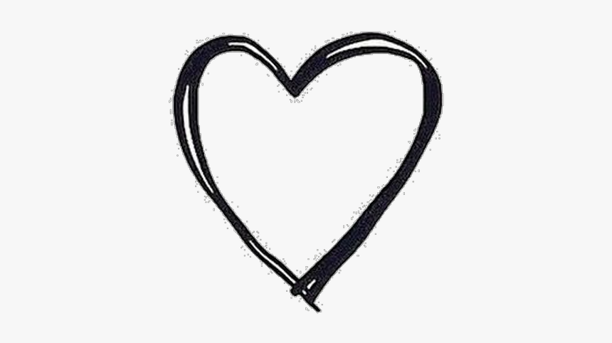 Corazon Png - Mariarodgo Sticker - Black And White Simple Heart, Transparent Png, Free Download