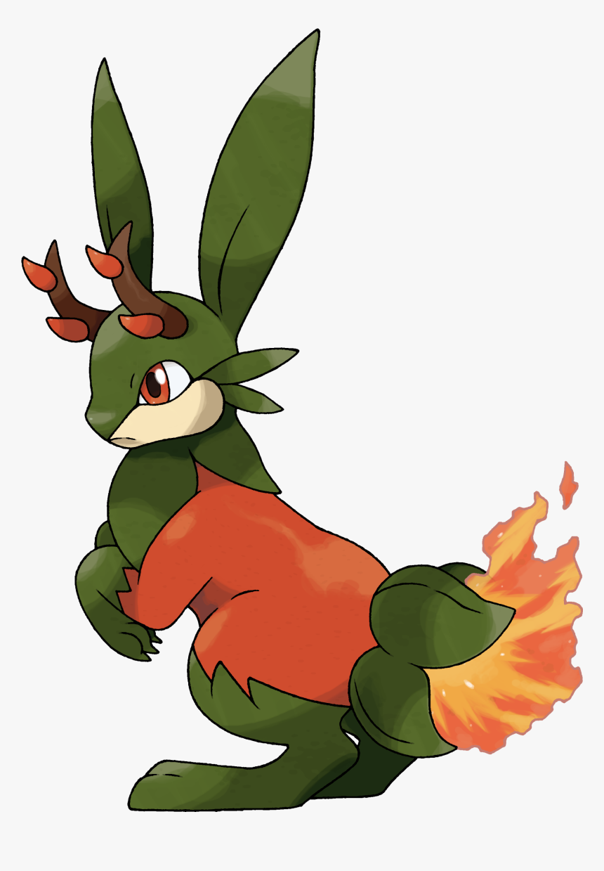 Pokemon Fire Grass Type Clipart Png Download - Fire Grass Type Pokemon, Transparent Png - kindpng