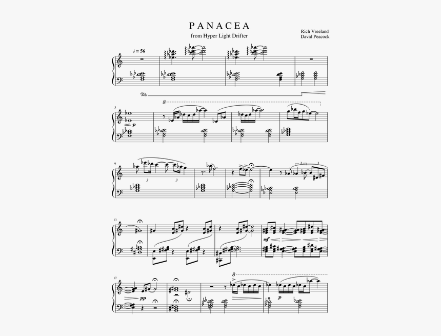 Panacea Hyper Light Drifter Sheet Music, HD Png Download, Free Download