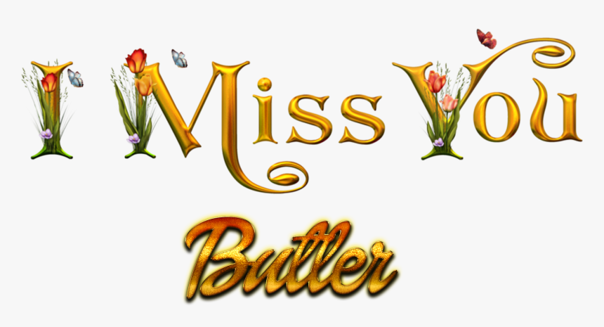 Butler Missing You Name Png - Miss You Farhan, Transparent Png, Free Download