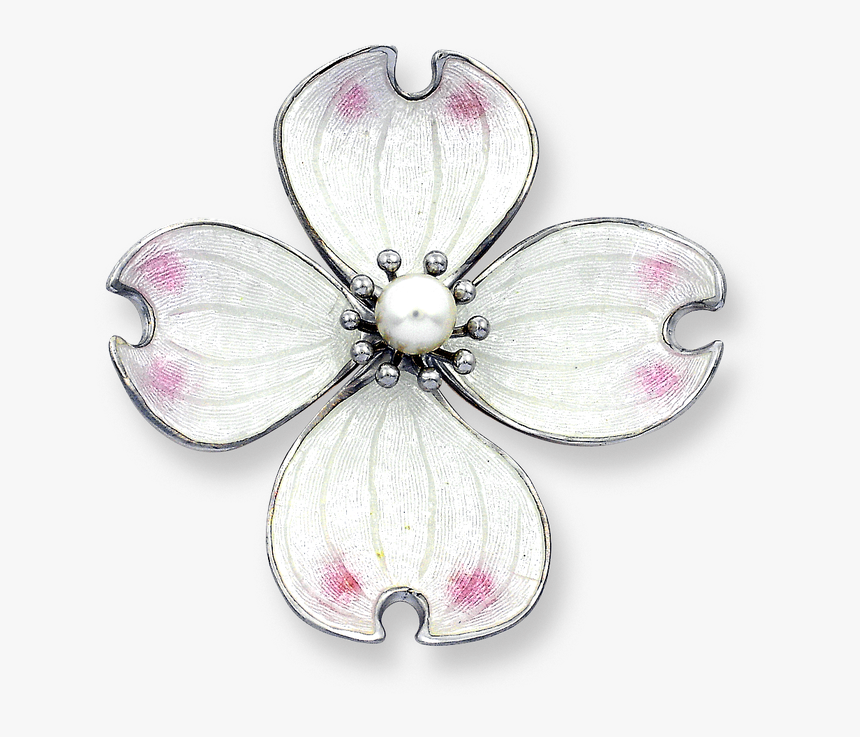 Nicole Barr Designs Sterling Silver Dogwood Brooch-white - Nicole Barr Designs Sterling Silver Dogwood Brooch, HD Png Download, Free Download