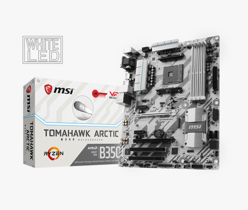 Msi B350 Tomahawk Arctic Amd, HD Png Download, Free Download