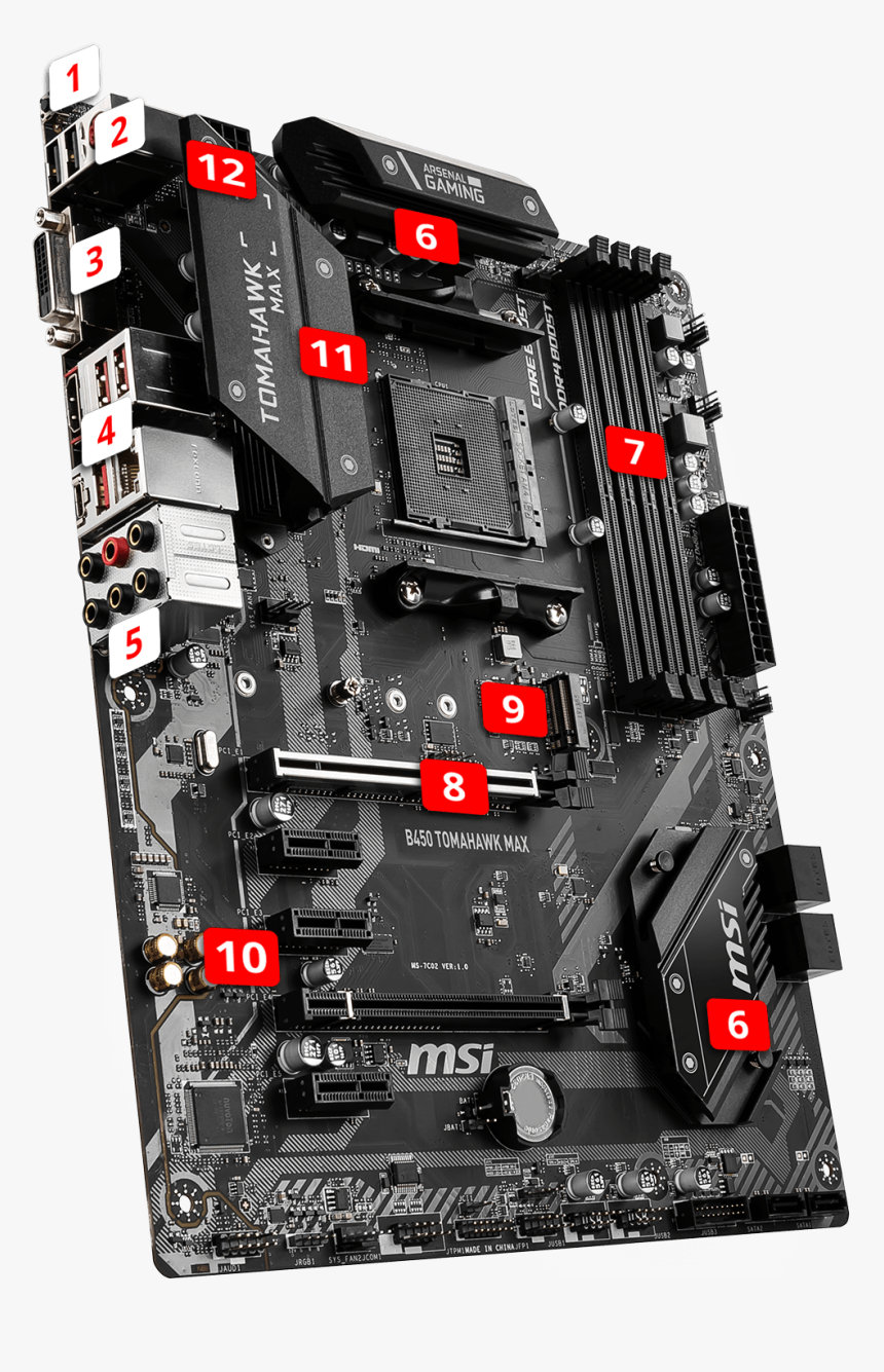 Msi B450 Tomahawk Max, HD Png Download, Free Download