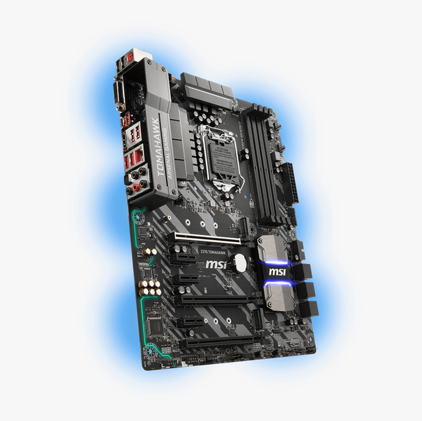 Msi Z370 Tomahawk Motherboard, HD Png Download, Free Download