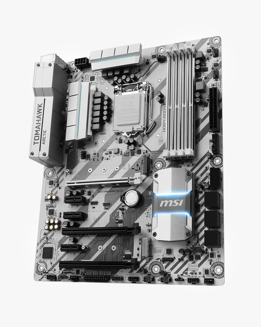 Msi H270 Tomahawk Arctic Motherboard, HD Png Download, Free Download