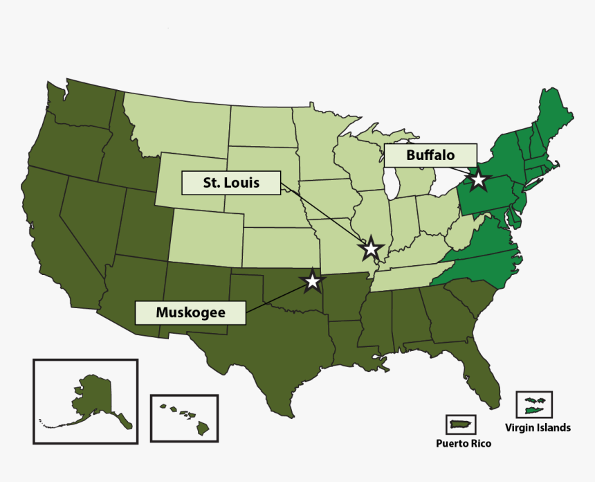 Usa Map For Regional Processing Offices - Usa Grey Map Png, Transparent Png, Free Download