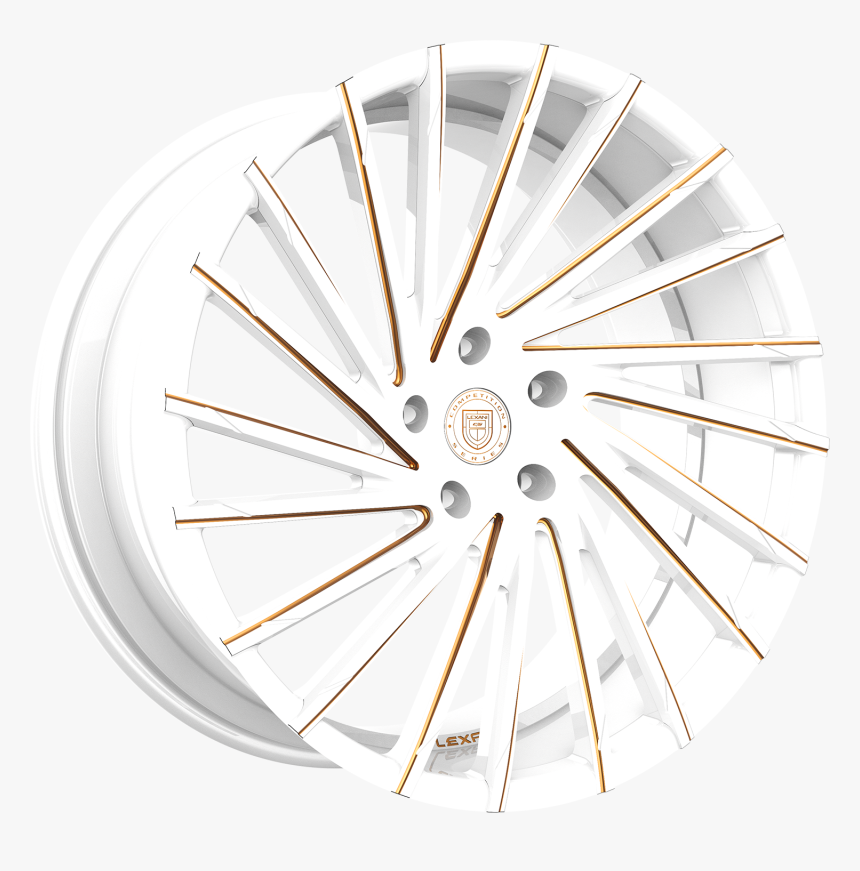 White And Gold Finish - Lexani Wraith Rims White, HD Png Download, Free Download